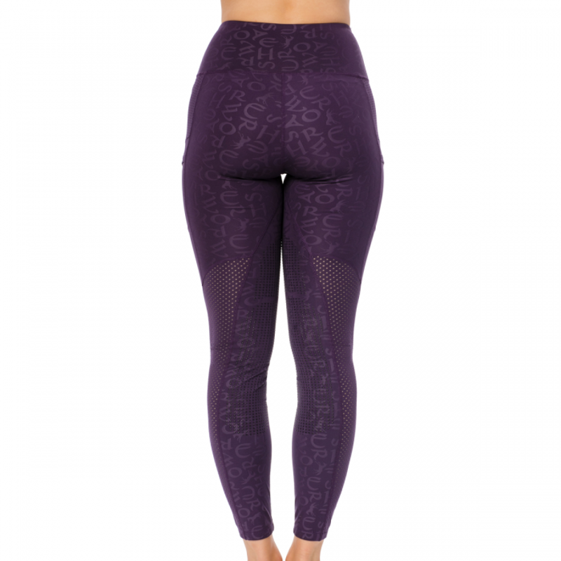 Horseware Monogram Riding Tights - Purple-1