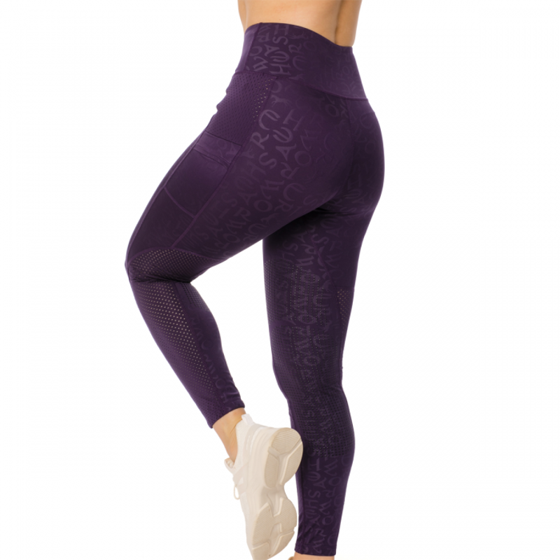 Horseware Monogram Riding Tights - Purple-2