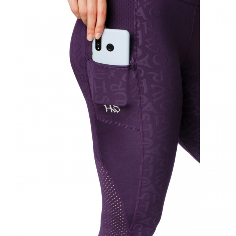 Horseware Monogram Riding Tights - Purple-4