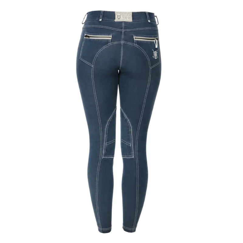 Horseware Adalie Ladies Limited Edition Knee Patch Breeches  - Denim Blue-3