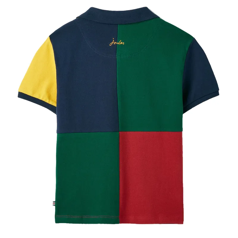 Joules Boy's Hotch Potch Polo Shirt - French Navy Colourblock-1