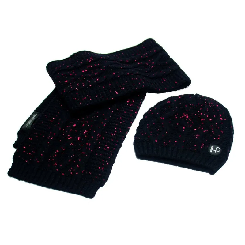 Horseware Platinum Hat and Scarf Set - Black