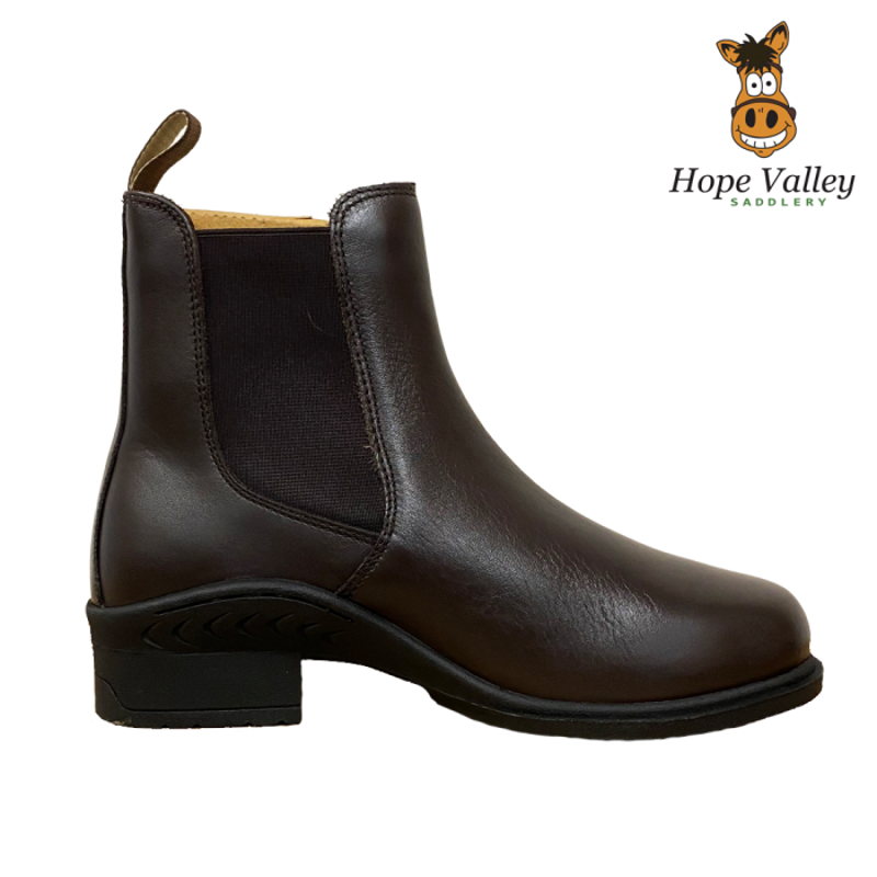 Hope Valley Edale Childrens Pull On Jodhpur Boots - Brown-3