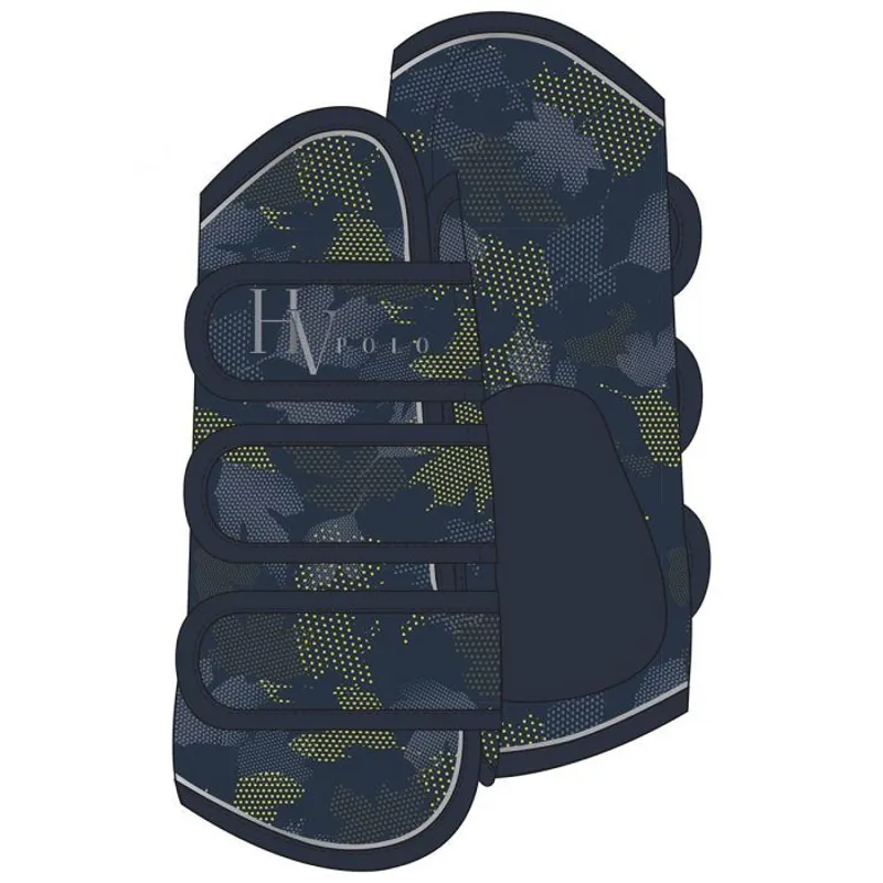 HV Polo Joan Dressage Boots - Navy/Yellow