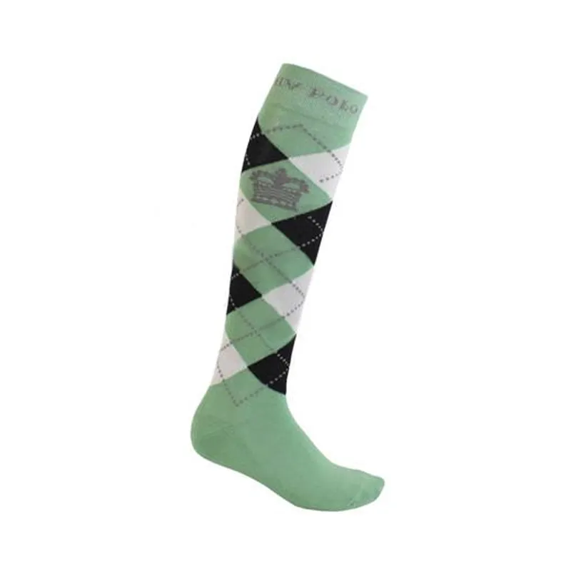 HV Polo Argyle Socks - Pistache/Navy/White