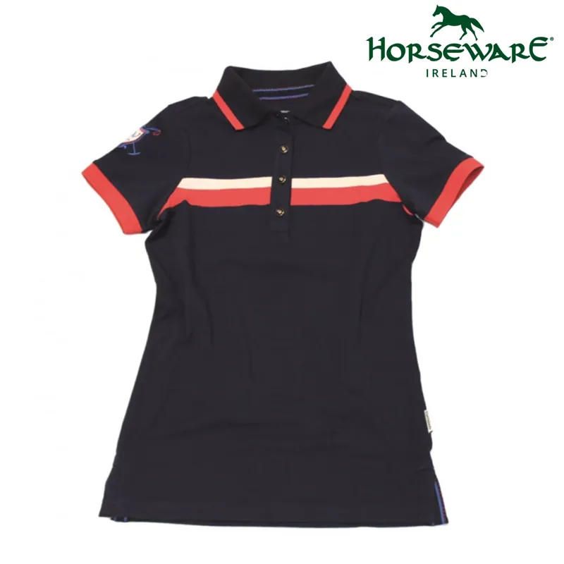 Horseware Chloe Jersey Polo Shirt - French Navy