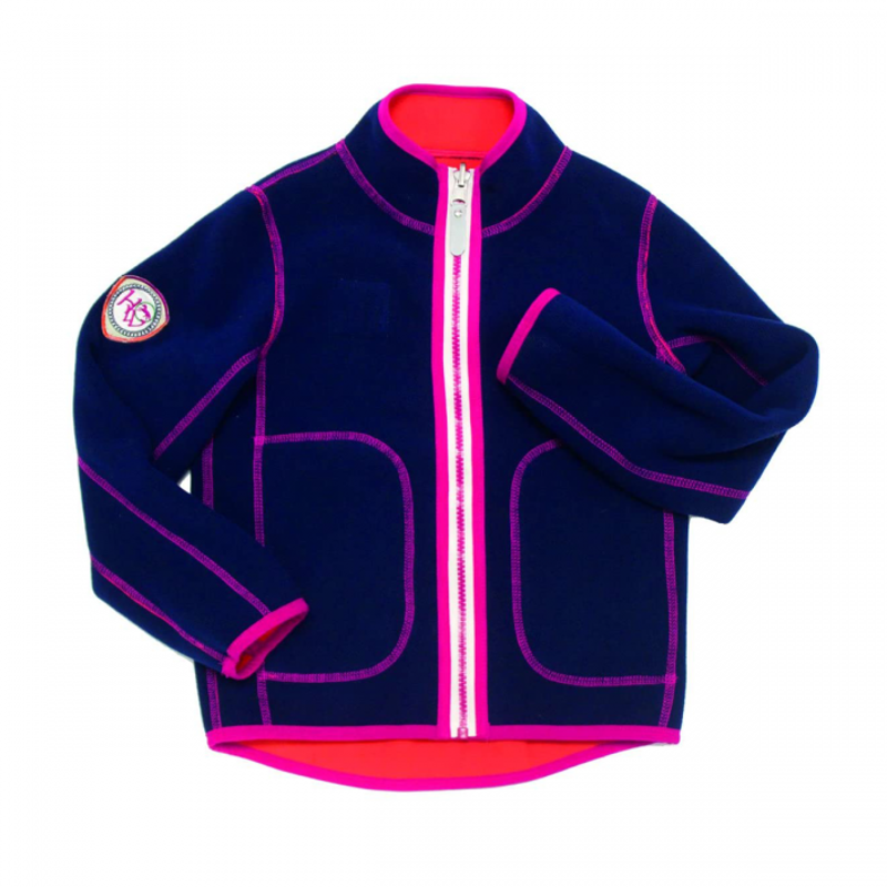 Horseware Kids Reversible Fleece - Navy/Orange-2