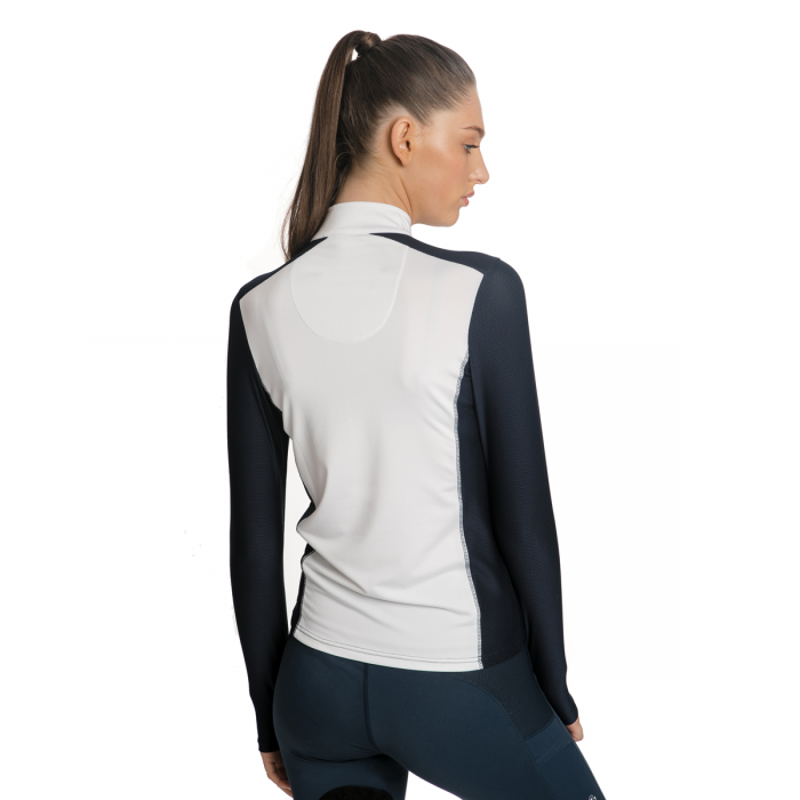 Horseware Ellie Long Sleeve Technical Top - Navy/White-1