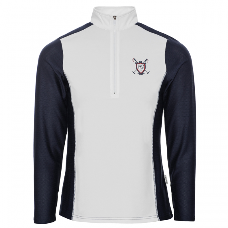 Horseware Ellie Long Sleeve Technical Top - Navy/White-2