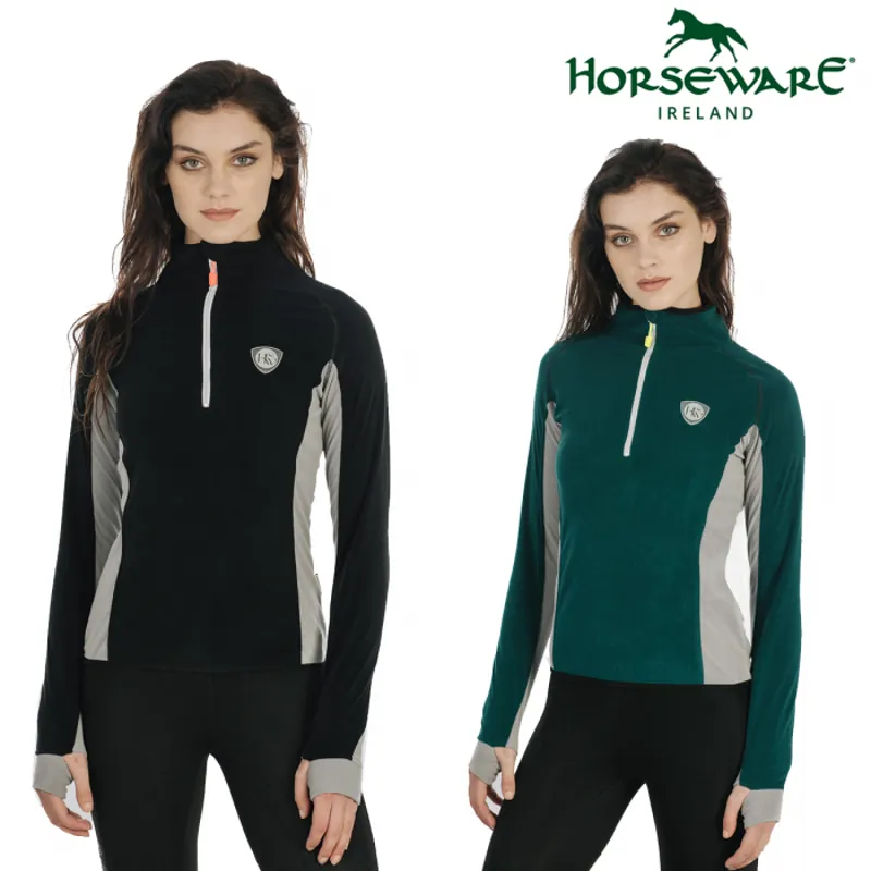 Horseware Fiona Half Zip Fleece - Storm Green -2