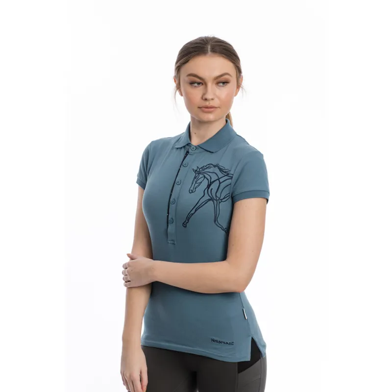Horseware Flamboro Pique Polo Shirt - Blue Heaven