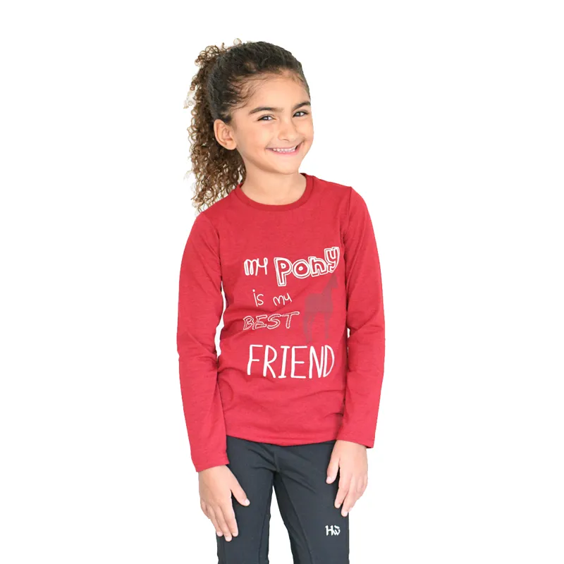 Horseware Girls Long Sleeve Top - Red