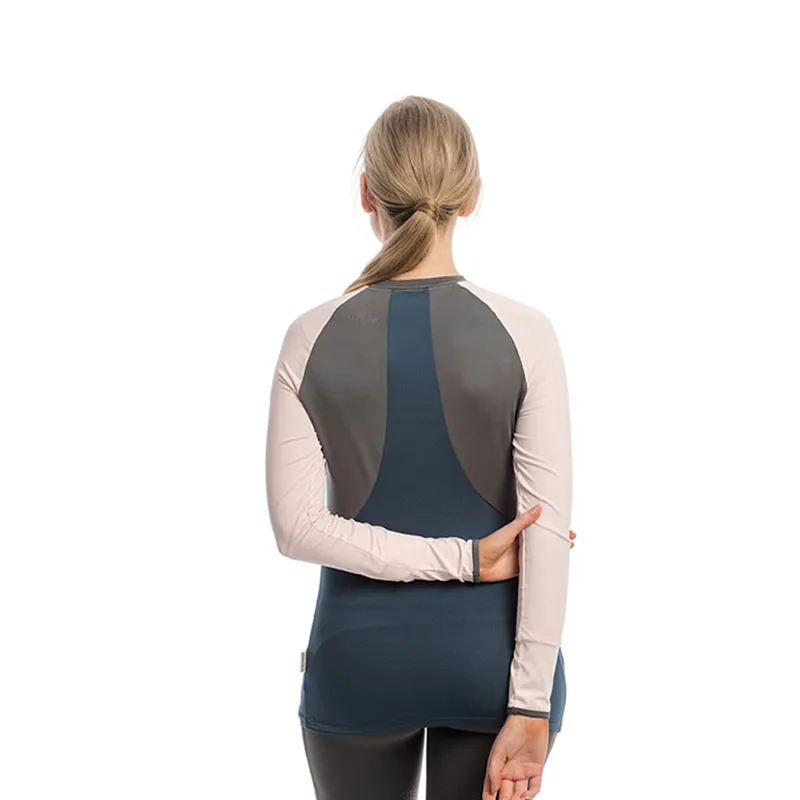 Horseware Jade Crew Neck Base Layer - Rosewater/Navy-1