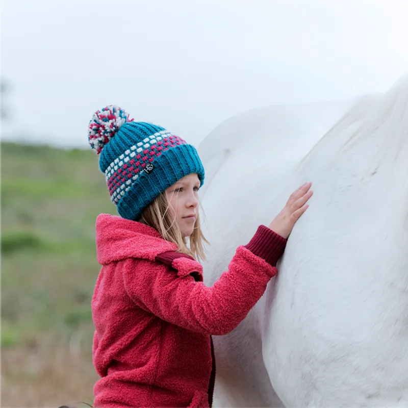 Horseware Kids Longline Sherpa Fleece - Raspberry-2