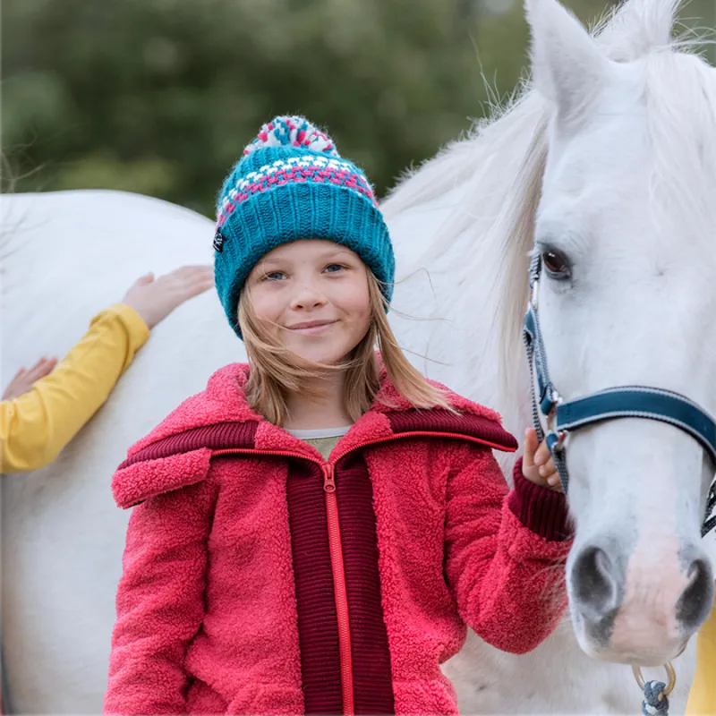 Horseware Kids Longline Sherpa Fleece - Raspberry-3