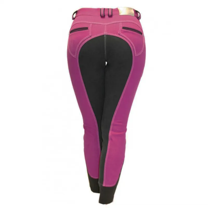 Horseware Ladies Denim Fashion Breeches - Fuchsia