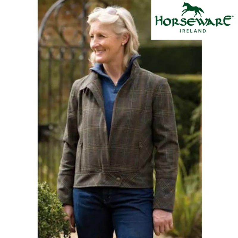 Horseware Lucinda Green Blenheim Jacket - Green Blue Tweed-1