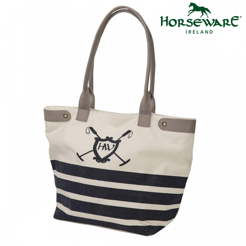 Horseware Nautical Canvas Tote Bag - White-1