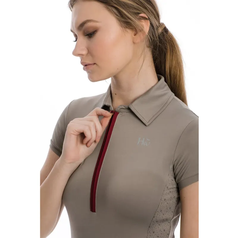 Horseware Orla Technical Polo Shirt - Silver Cloud-2