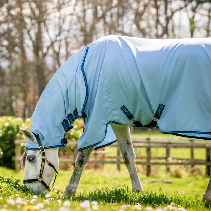 Horseware Amigo Ripstop Hoody - Azure Blue/Navy/Electric Blue-2