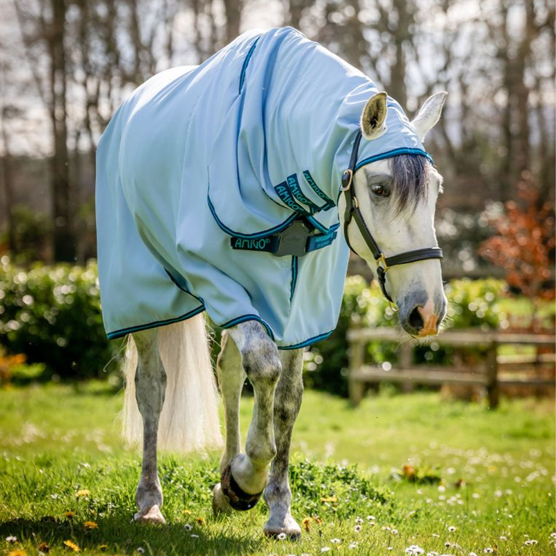 Horseware Amigo Ripstop Hoody - Azure Blue/Navy/Electric Blue-1