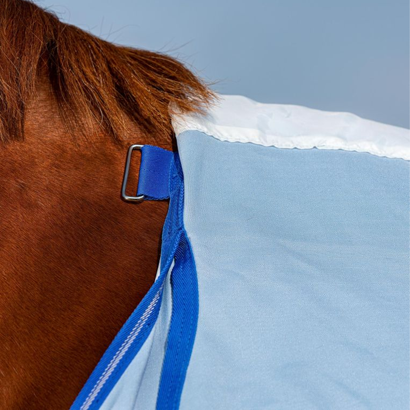 Horseware Amigo Ripstop Hoody Fly Rug - Azure Blue/Strong Blue/Silver-7