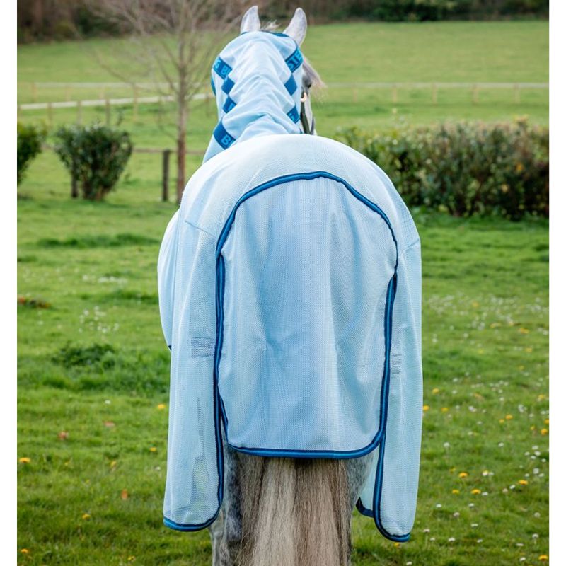 Horseware Amigo Bug Buster Fly Sheet - Azure Blue/Navy/Electric Blue-6