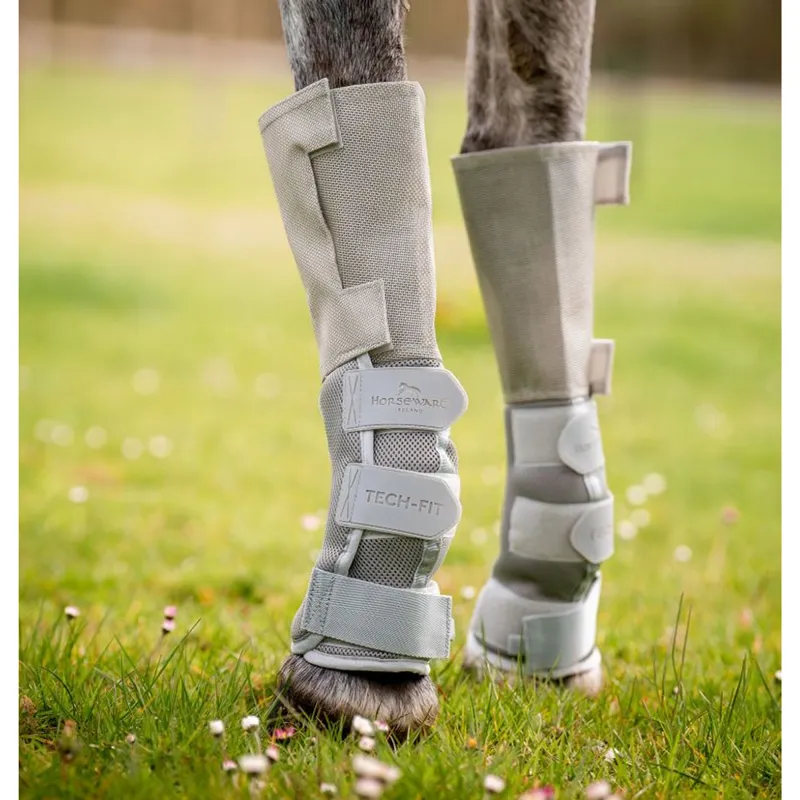 Horseware Rambo Tech-Fit Flyboots - Silver