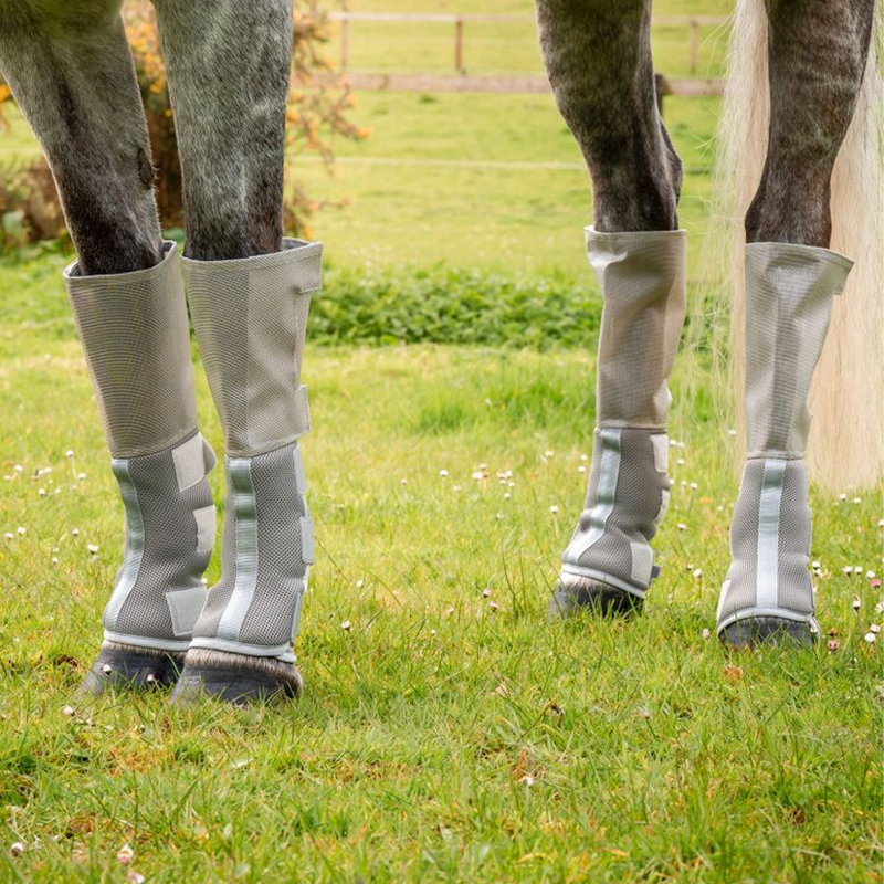 Horseware Rambo Tech-Fit Flyboots - Silver-2