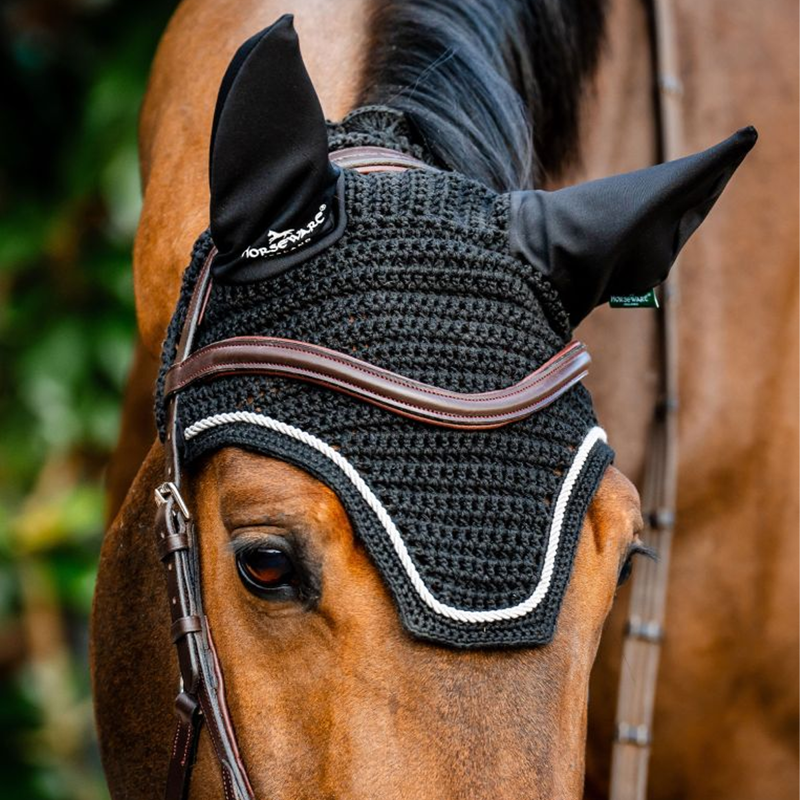 Horseware Signature Ear Net - Black-2