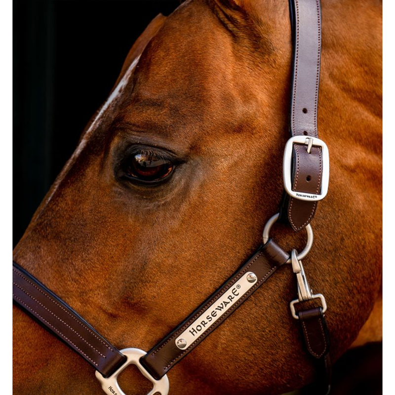 Horseware Signature Leather Headcollar - Brown-2
