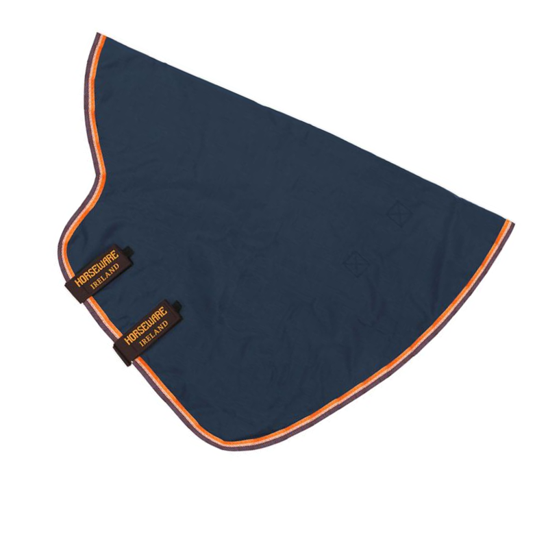 Horseware Rambo Original Lite 0g Turnout Hood - Navy/Orange/Tan/Brown-1