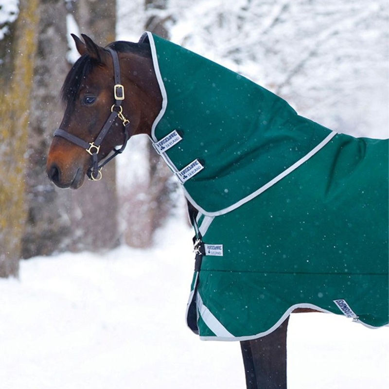 Horseware Rambo Original 250g Turnout Hood - Green/Silver