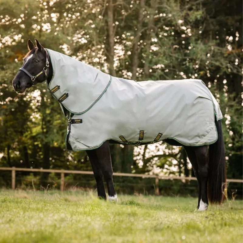 Horseware Rambo Duo Turnout Rug Bundle - Grey/Teal/Gold/Navy