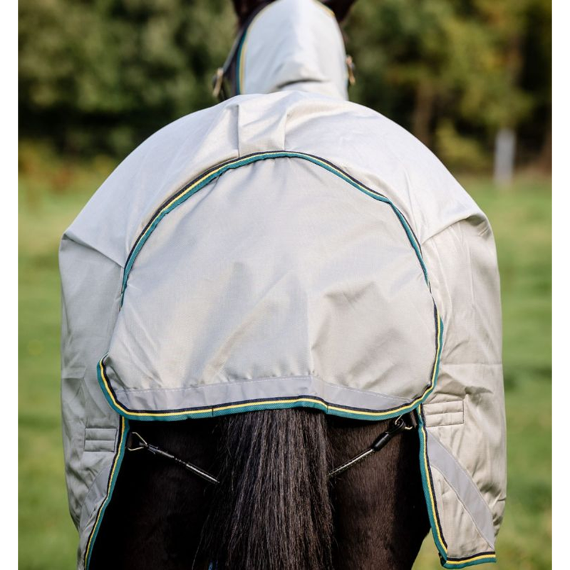 Horseware Rambo Duo Turnout Rug Bundle - Grey/Teal/Gold/Navy-4