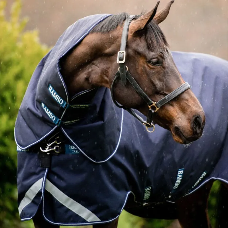 Horseware Rambo Duo Ripstop Hood 100g - Navy/Navy/White