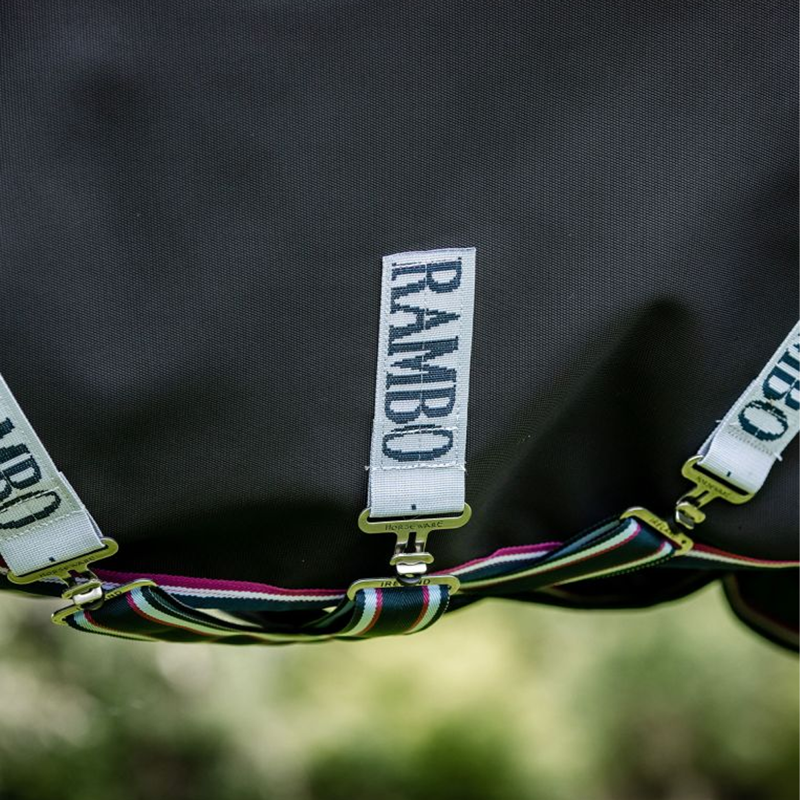 Horseware Rambo Supreme 1680D Turnout Lite - Navy/Burgundy/Dusty Blue/Navy-4