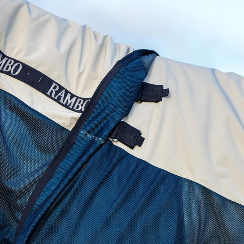 Horseware Rambo Summer Series Turnout Disc Front - Navy/Grey-7