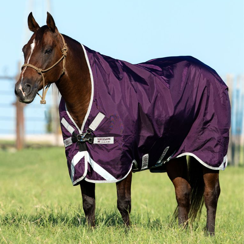 Horseware Rambo Wug Turnout Lite 0g - Dark Purple/Silver-1