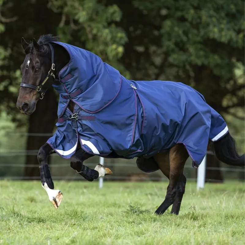 Horseware Rambo Optimo Turnout Rug Bundle - Navy/Burgundy/Teal/Navy