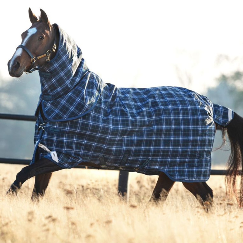 Horseware Rhino Plus Turnout Rug 0g - Navy Check-1