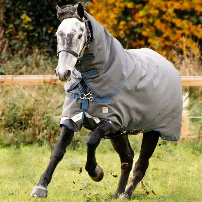 Horseware Rhino Hexstop Plus Vari-Layer Turnout Rug 250g - Grey/Indigo