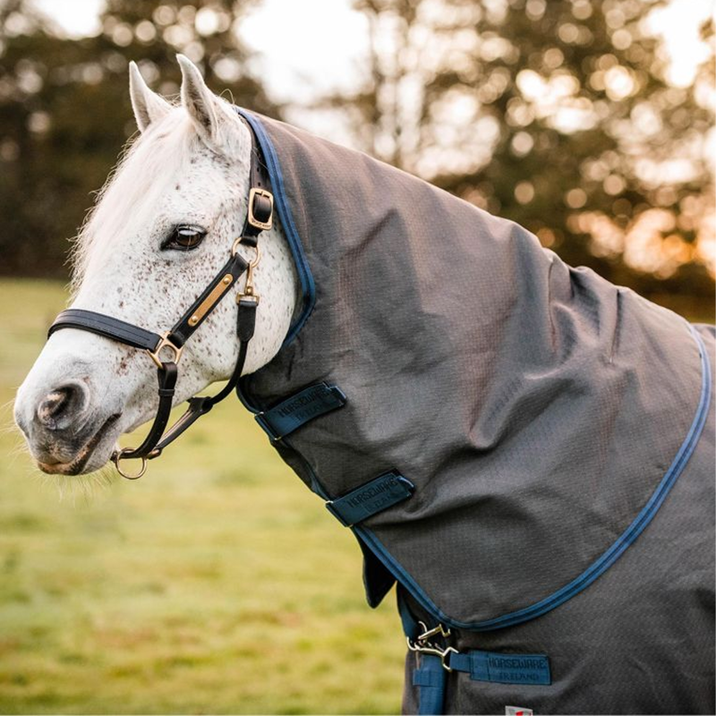 Horseware Rhino Hexstop Plus Vari-Layer Turnout Rug 250g - Grey/Indigo-3