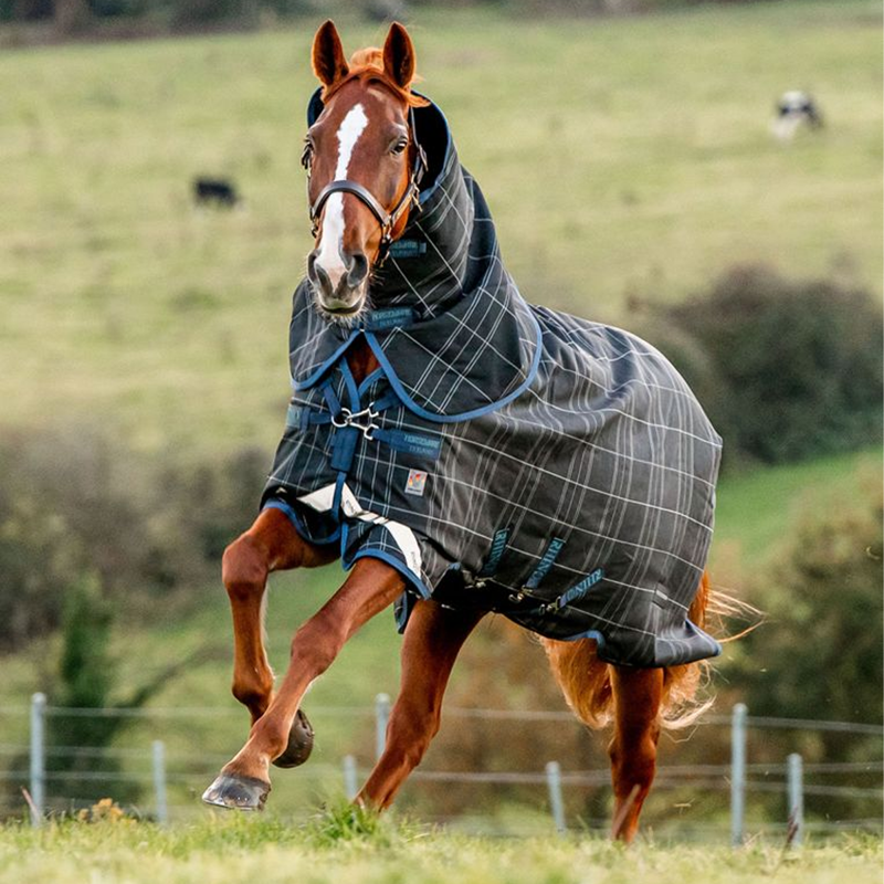 Horseware Rhino Plus Reflectech Vari-Layer Turnout Rug 250g - Navy Reflective/Indigo-1