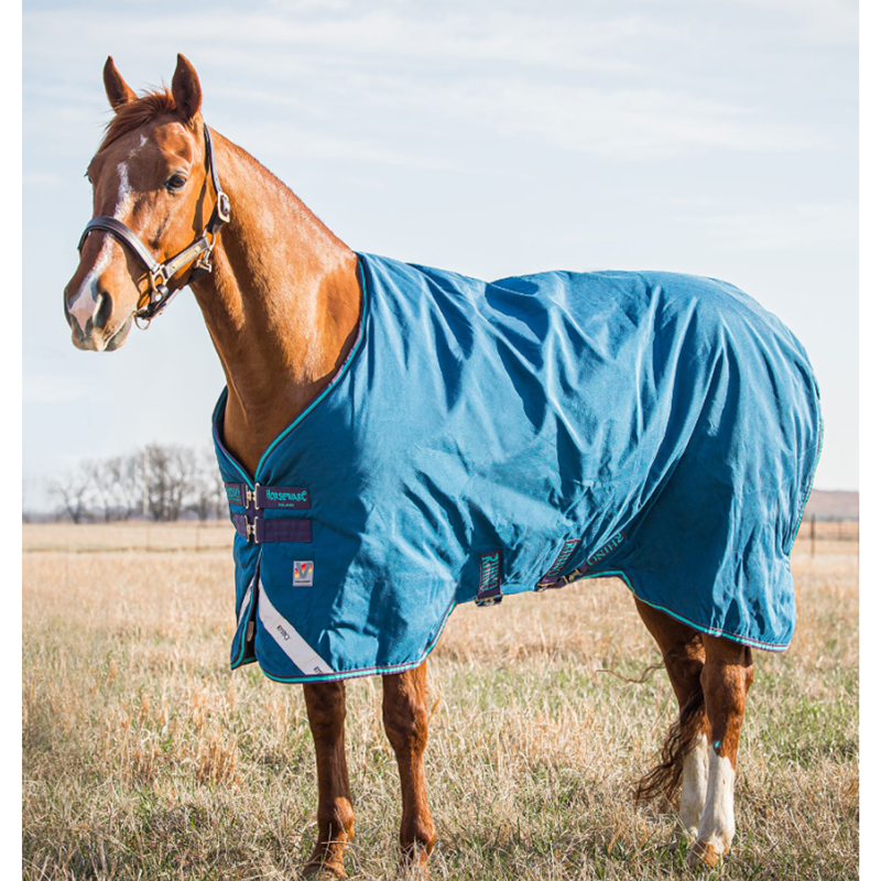 Horseware Rhino Original Vari-Layer Turnout Rug 250g - Navy/Grey/Aqua-3