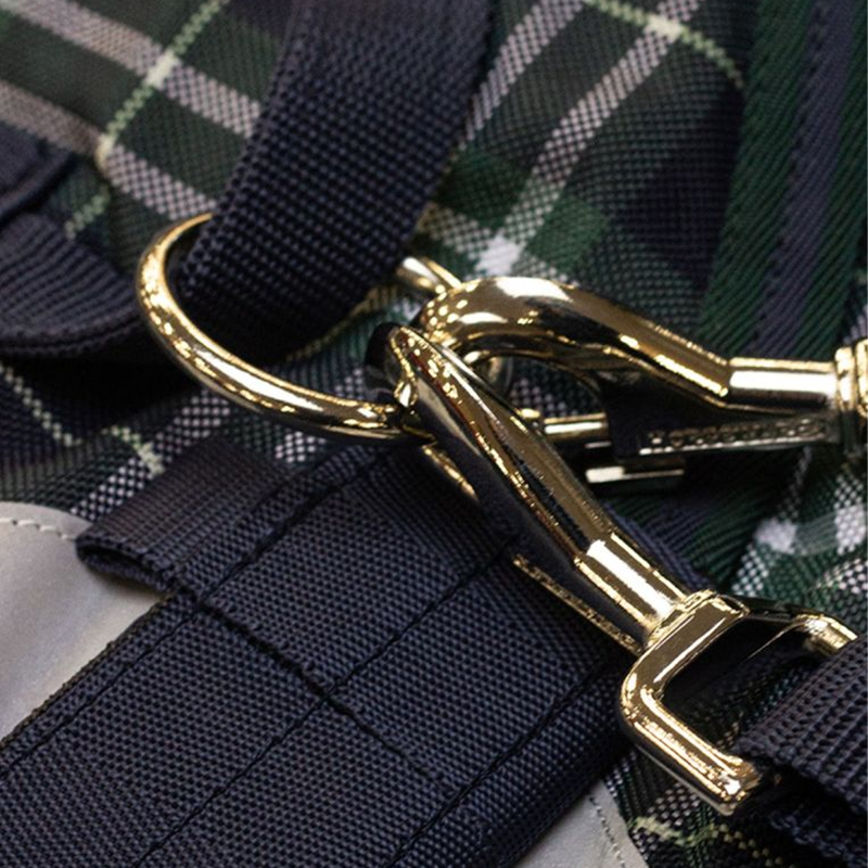 Horseware Rhino Wug Vari-Layer Turnout Rug 250g - Hunter Check/Navy/Green-1