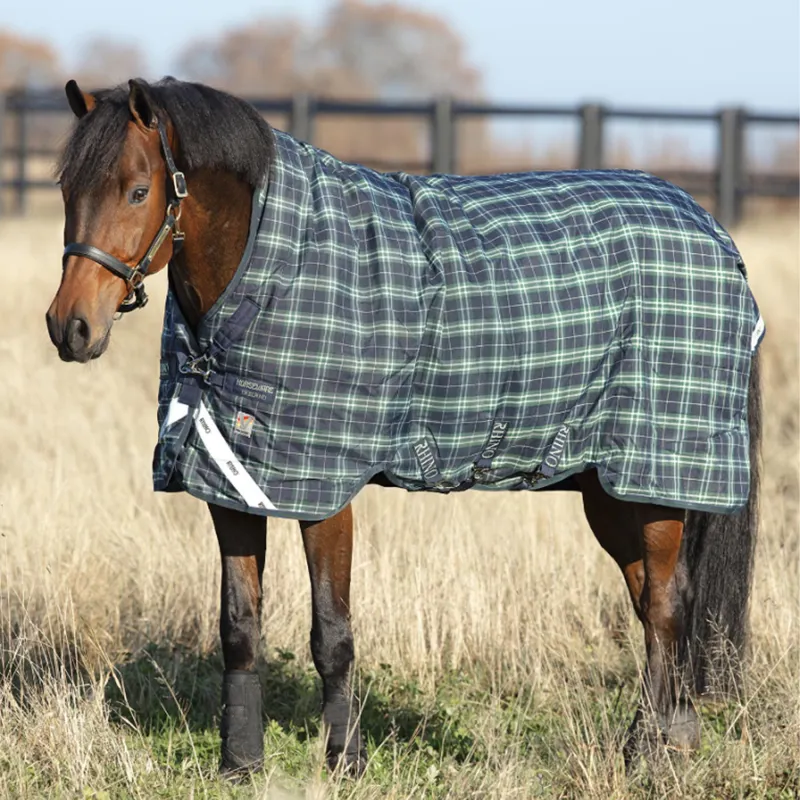 Horseware Rhino Wug Vari-Layer Turnout Rug 450g - Hunter Check/Navy/Green