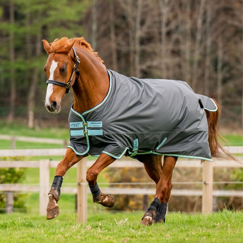 Horseware Amigo Hero Ripstop 50g With Fleece Lining - Shadow/Blue Haze/Navy-1