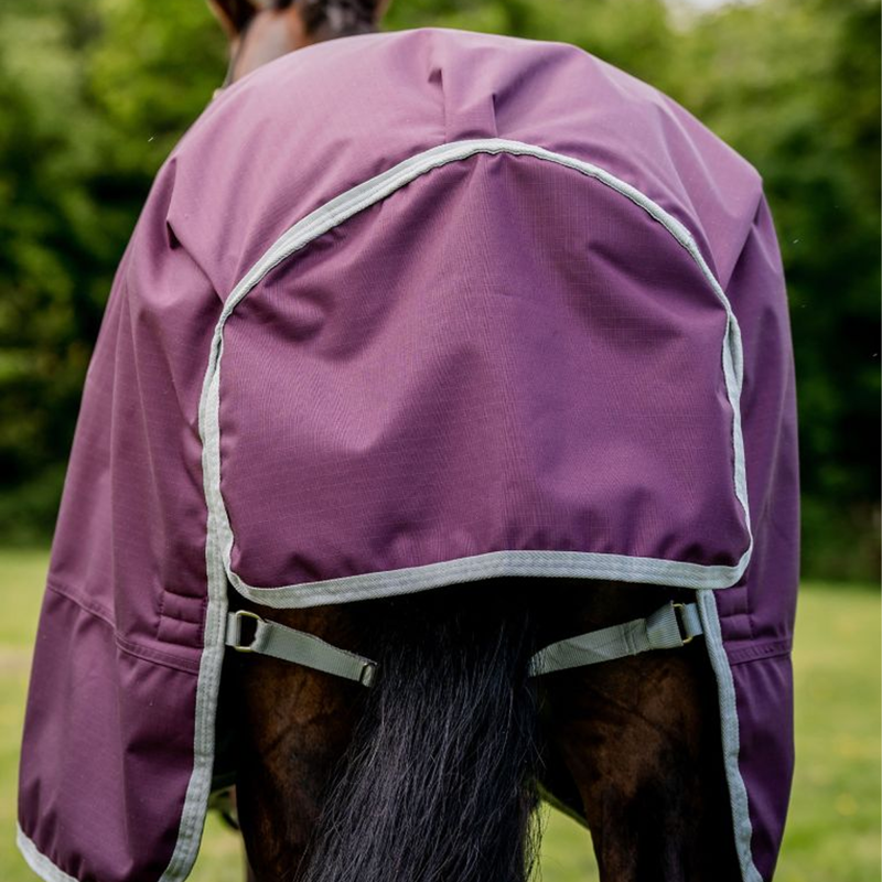 Horseware Hero Ripstop Turnout Rug 200g - Fig/Silver-3