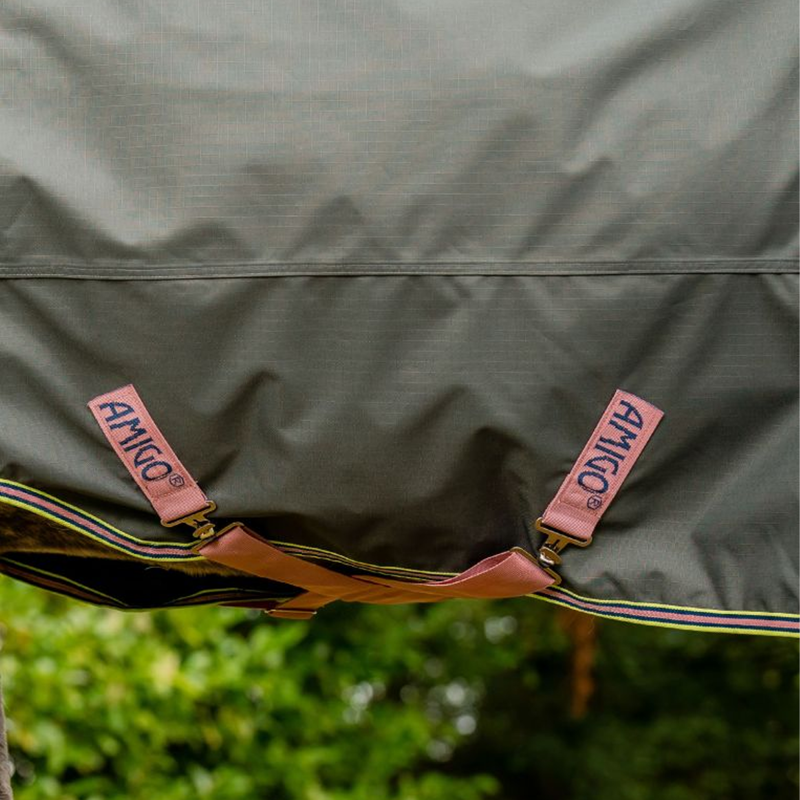 Horseware Amigo Hero Ripstop Plus Turnout Rug 0g - Shadow/Rose/Navy-6